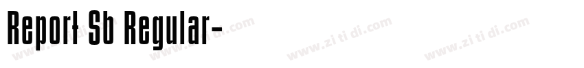 Report Sb Regular字体转换 Report Sb Regular字体转换